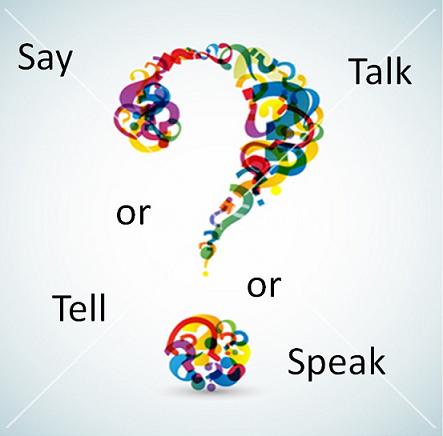 Tell Talk Speak y Say